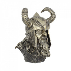 Statueta zeul nordic Odin - bust 21.5 cm - Img 6