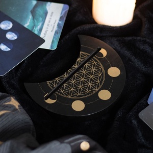 Suport din lemn pentru etalarea unei carti de tarot Floarea Vietii - Img 6