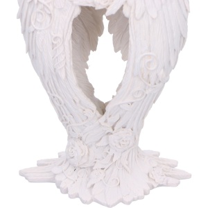 Suport lumanare inger Aripi Florale din rasina pictata manual 17 cm - Img 4