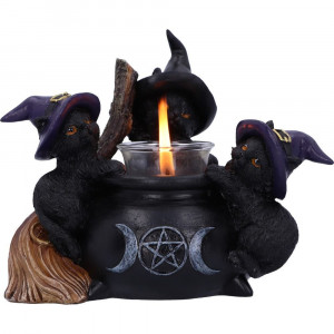 Suport lumanare pisicute Familiar Cauldron 12.5 cm - Img 6
