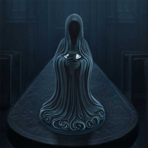 Suport pentru betisoare si conuri parfumate Keeper of Smoke – decor gotic fantasy ( 17 cm ) - Img 7