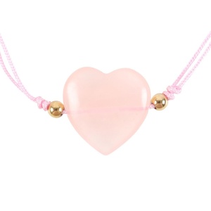 Bratara cu inimioara din cristal de quartz roz You Are So Loved - Img 3