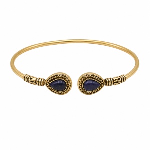 Bratara Mystica cu lapis lazuli natural - aurie, reglabila