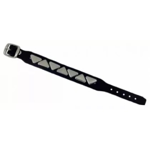 Bratara piele naturala Triangle Studs 2cm x 24cm - Img 2