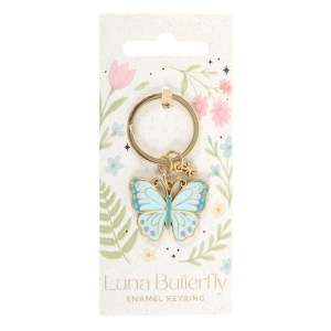 Breloc metalic emailat Luna Bloom - Fluture