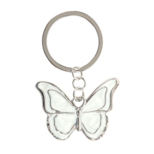 Breloc metalic White Butterfly - Img 2