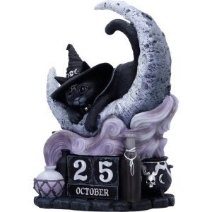 Calendar perpetuu pentru birou pisicuta demonica Purrah Cult Cuties – decor gotic fantasy, 16.2 cm - Img 5