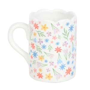 Cana ceramica Spring Floral, capacitate 350 ml