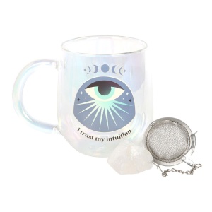 Cana din sticla cu pereti dubli si cu infuzor pentru ceai Aura Crystal - Intuition - Img 5