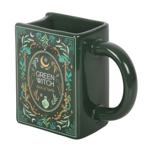 Cana in forma de carte din ceramica Green Witch, capacitate, 450ml - Img 4