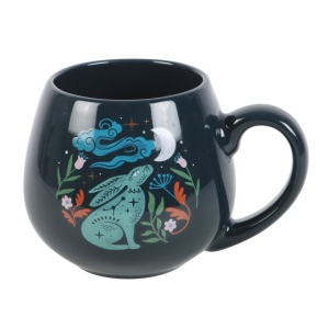 Cana rotunda din ceramica Midnight Hare, capacitate 400ml - Img 3