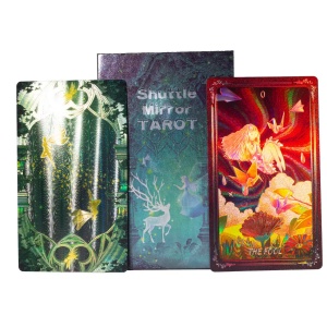 Carti de Tarot Shuttle Mirror cu brosura, 78 carti holografice - fantasy si efect oglinda - Img 1