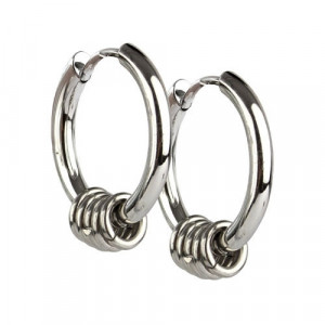 Cercei creole din otel inoxidabil 1.8 cm – stil minimalist unisex