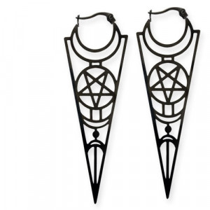 Cercei lungi din otel inoxidabil Ornament 8cm
