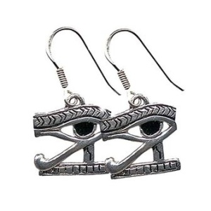 Cercei lungi placati cu argint Amuletele Egiptului antic - Ochiul lui Horus 2.7 cm