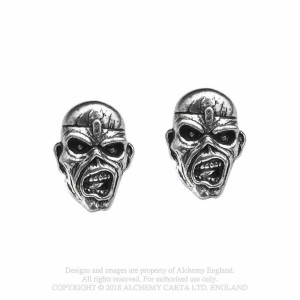 Cercei mici cu surub si tija Iron Maiden: Piece Of Mind