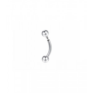 Cercel piercing din argint Banana 10 mm