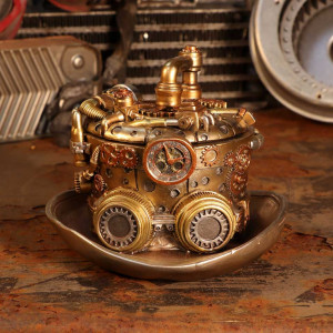 Cutie bijuterii steampunk Cogwork Hatter 14.5 cm - Img 5