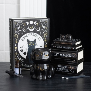 Cutie decorativa in forma de carte Book of Spells - Black Cat Magick - Img 5