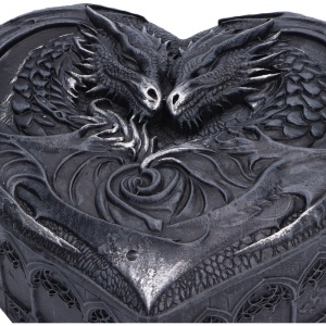 Cutie pentru bijuterii dragoni Dark Heart – decor gotic fantasy ( 6.8 cm ) - Img 5