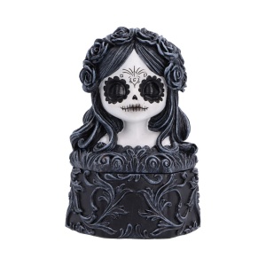 Cutie pentru bijuterii Flor de Muerte– decor gotic fantasy ( 12.4 cm )