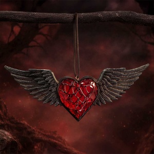 Decoratiune suspendata Black Winged Heart - House of Obscura - Img 6