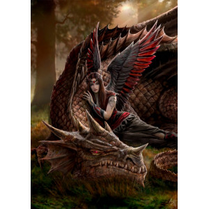 Felicitare zana si dragon Prieteni inaripati