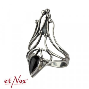 Inel argint 925 cu onix negru Black Nail – inel statement gotic dama - Img 4