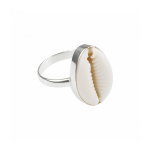 Inel cu cochilie Cowrie naturala, argint 925 – feminitate si abundenta