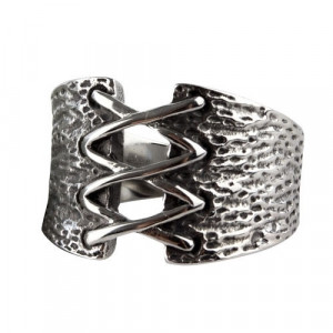 Inel otel inoxidabil Corset 1.8cm - Img 1