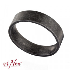 Inel otel inoxidabil cu aspect antichizat negru Metal 0.6cm - Img 3