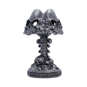 Lampa LED Craniu cu Oase – Last Light, decor gotic fantasy iluminat, 22.6 cm - Img 2