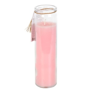 Lumanare cu cristal Quartz roz, cu parfum de trandafir, 21cm - Img 4