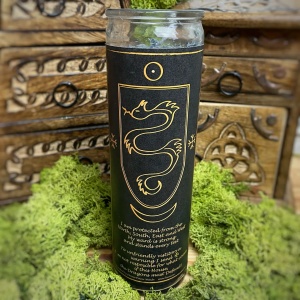 Lumanare ritualica neagra 7 Days - Dragon Protection - protectie si intarirea limitelor personale