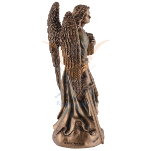 Mini statueta Jophiel, arhanghelul frumusetii divine si al intelepciunii, finisaj bronz, 9 cm - Img 4