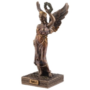 Mini statueta rasina, mitologia greaca, zeita victoriei, Nyke 10cm - Img 3