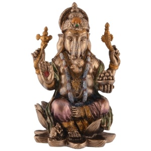 Mini statueta rasina, mitologia hindusa, zeul Ganesha 9cm