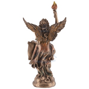 Mini statueta Uriel, arhanghelul iluminarii spirituale, finisaj bronz, 11 cm - Img 5