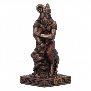 Mini statueta zeul grec Pan cu naiul in mana, 8.3 cm - Img 5