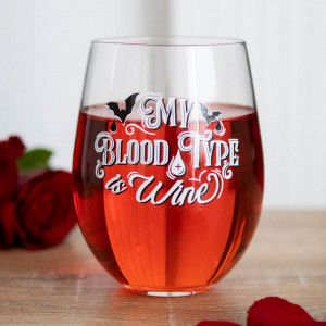 Pahar de vin Victorian Vampire - My Blood Type is Wine 12.2 cm