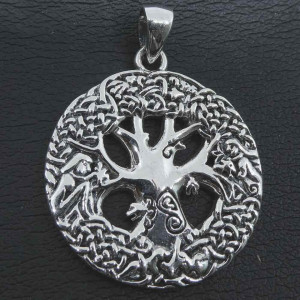 Pandantiv argint Arborele Vietii cu nod celtic