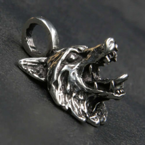 Pandantiv argint Cap de Lup 2.5cm