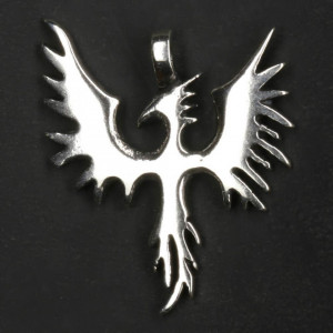 Pandantiv argint Pasarea Phoenix 3.3cm - Img 1