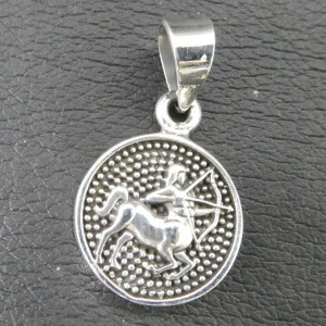 Pandantiv argint semn zodiacal Sagetator 2.5cm - Img 1