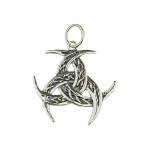 Pandantiv argint Triquetra in stil tribal 2.4cm