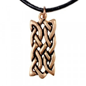 Pandantiv din bronz dreptunghiular cu nod celtic