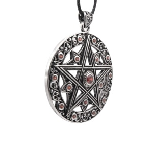 Pandantiv Pentagrama Deluxe din inox - Simbol al protectiei si echilibrului 4.3 cm - Img 2