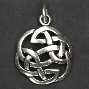 Pandantiv rotund argint Nod Celtic 3.3cm