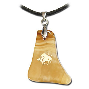 Pandantiv talisman piatra Agata semn zodiacal Taur (21 aprilie - 20 mai)