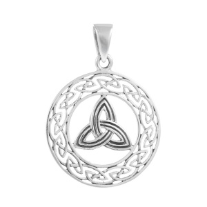 Pandantiv Trisquel Celtic din Argint 925 – Simbol Protectie, Echilibru si Evolutie Spirituala Ø27.5mm